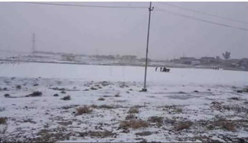 بالصور...الثلوج في محافظة واسط جنوب العراق