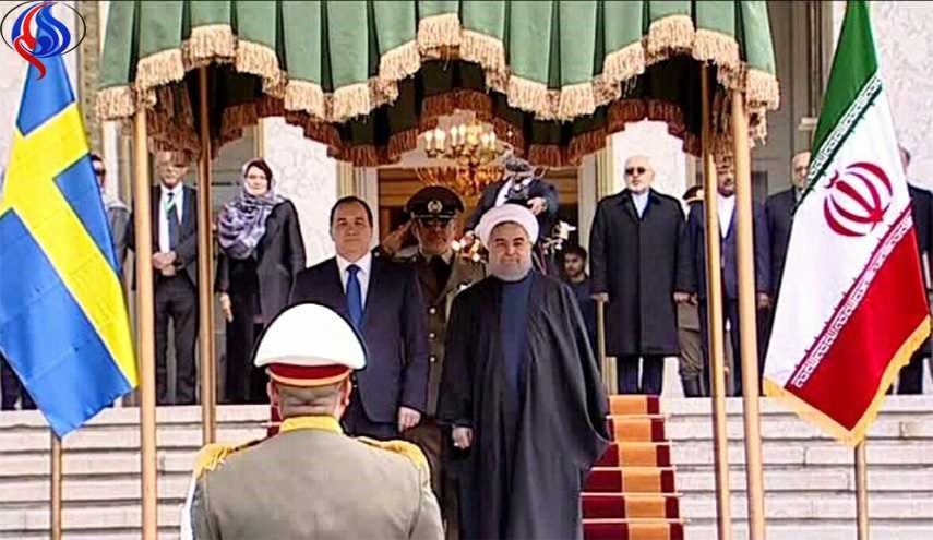 روحانی از نخست وزیر سوئد  در سعد آباد استقبال کرد
