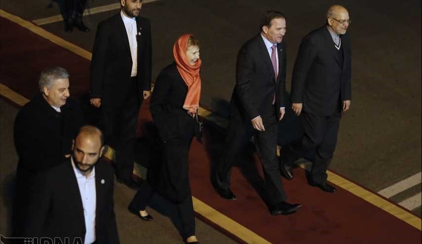 وصول رئيس وزراء السويد الى طهران