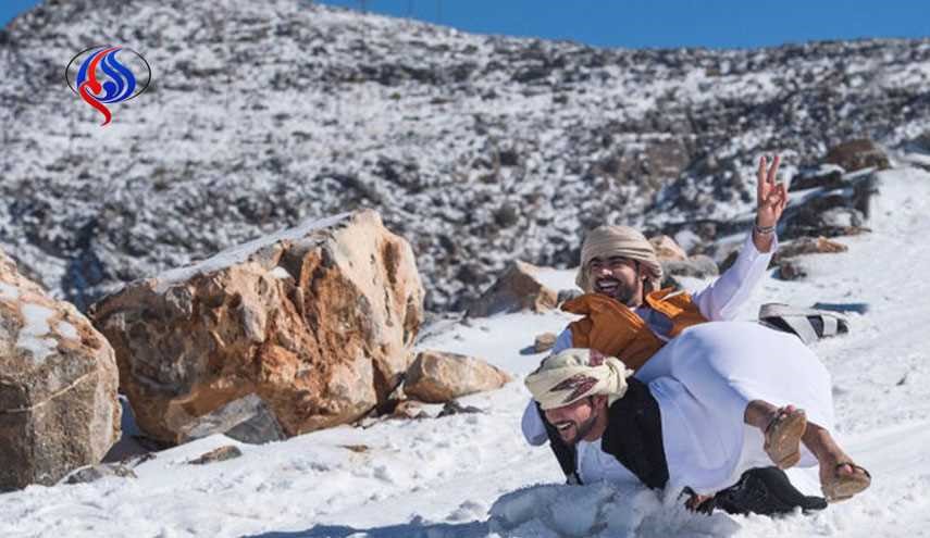 برف اماراتی ها را غافلگیر کرد+ عکس