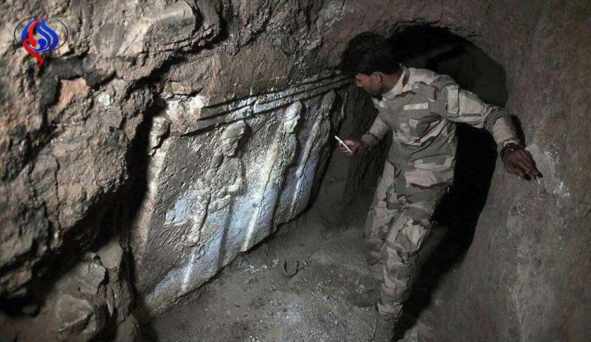 آثار باستانی در تونل‌های داعش در موصل! +عکس