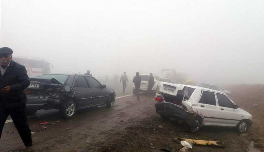 تصادف و ترافیک شدید در محور مشهد به تربت حیدریه | تصاویر