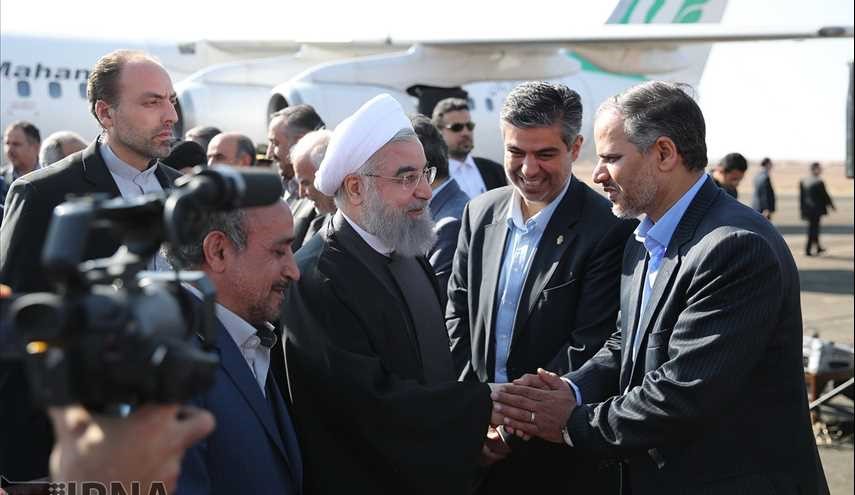 Pres. Rouhani arrives in Semnan