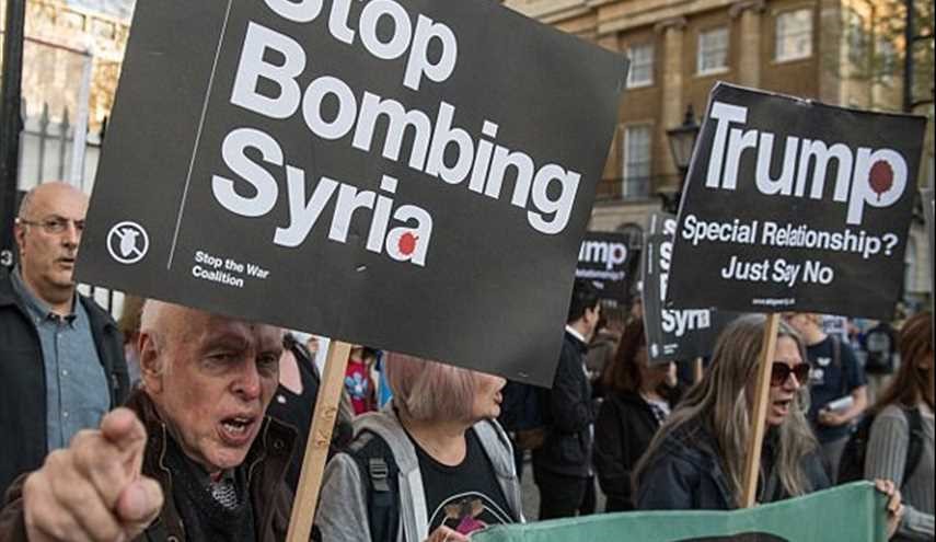 Protest against Trump's Airstrikes in Syria