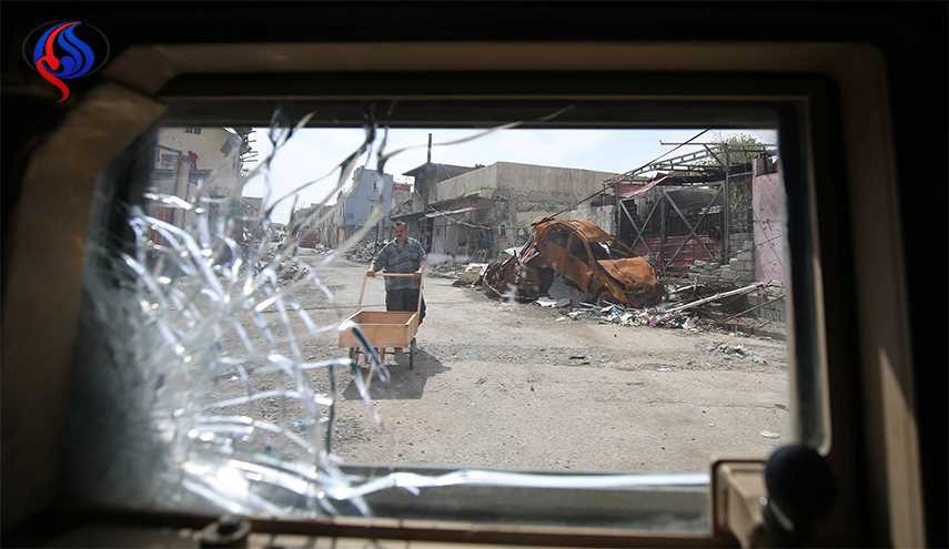 سقوط قذيفة هاون تحمل غاز الكلور على حي الحدباء في الموصل