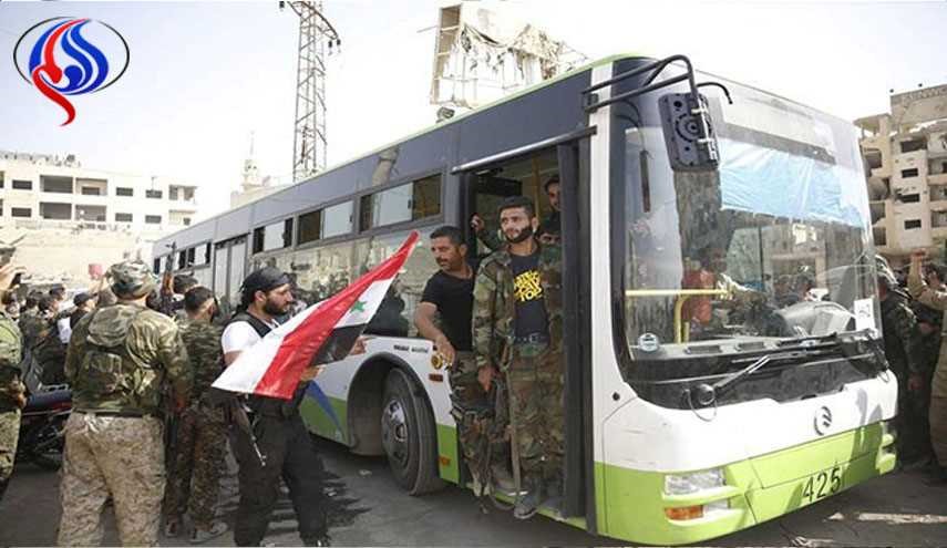 ورود اتوبوس‌های حامل عناصر مسلح به ریف دمشق