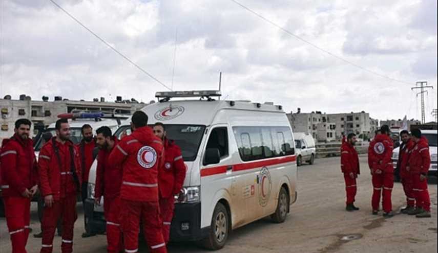 SARC Paramedics Waiting for Fuaa & Kafraya Civilians to Enter Aleppo
