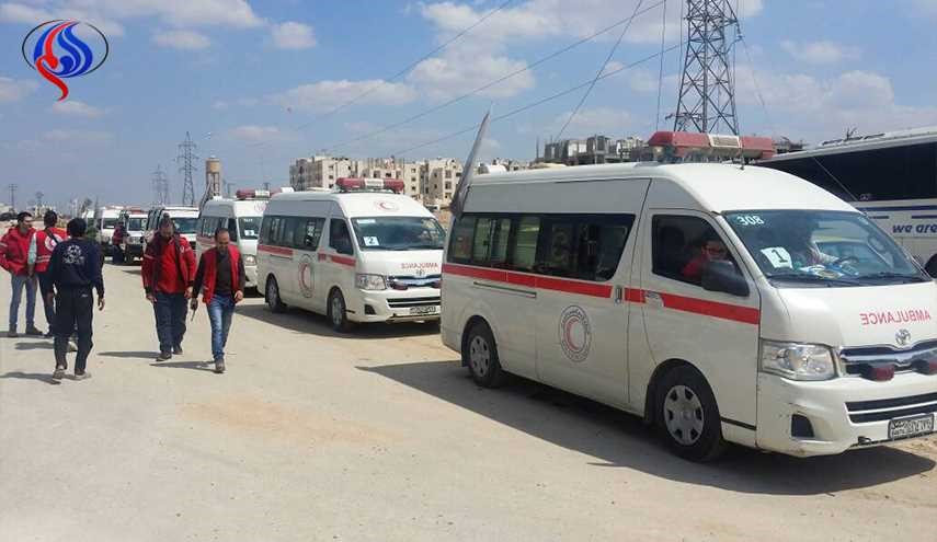 بالصور.. دخول 11 إسعاف إلى حلب و12 شاحنة مساعدات لريف دمشق