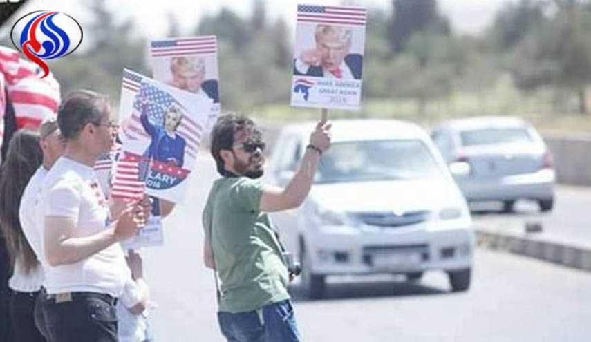 بالصور/ ما حقيقة صور ترامب والعلم الأميركي الذي رفرف في دمشق؟!