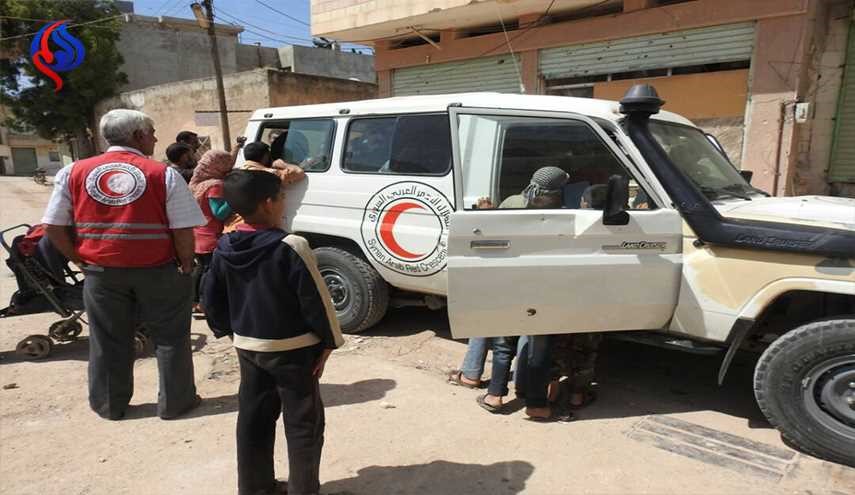 بالصور.. إسعافات الهلال الأحمر السوري في الفوعة وكفريا