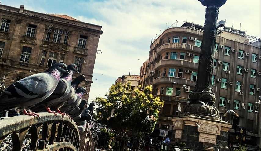 صور قديمة وحديثة لساحة المرجة في دمشق