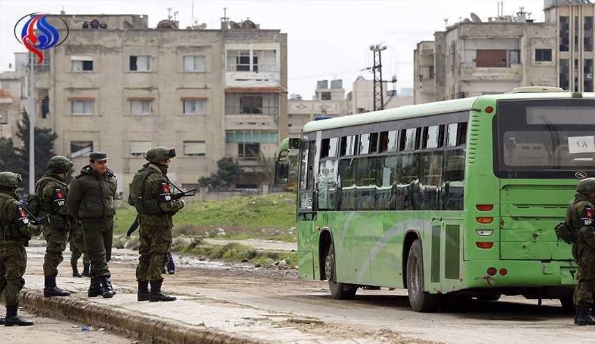 آخرین مرحله خروج عناصر مسلح از محله الوعر حمص