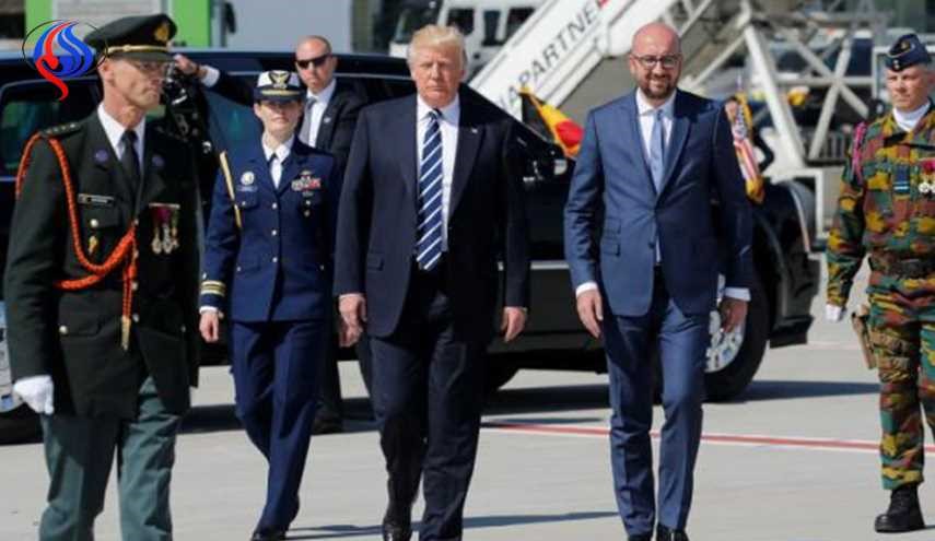 ترامب يصل الى بروكسل في أول زيارة للحلف الاطلسي والاتحاد الاوروبي