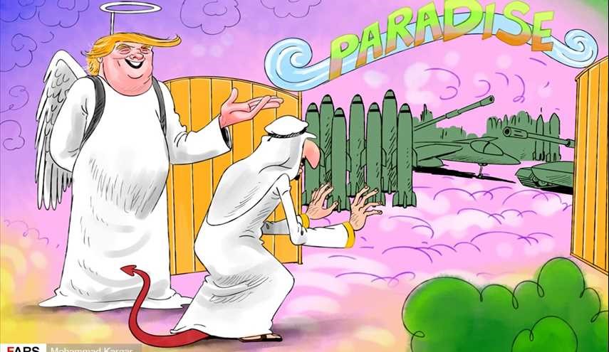 باغ سبز عمو ترامپ برای عربستانی ها | کاریکاتور