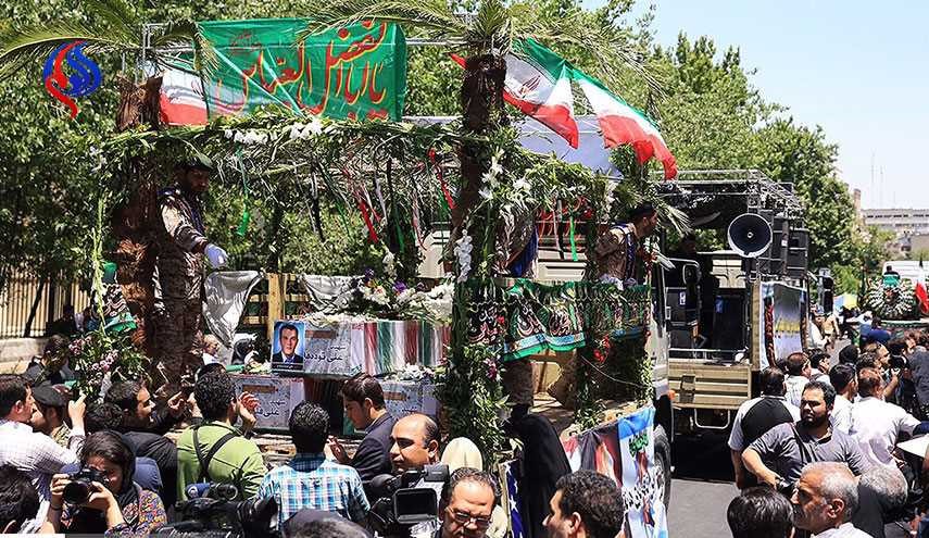 تشییع پیکر شهدای حادثه تروریستی تهران