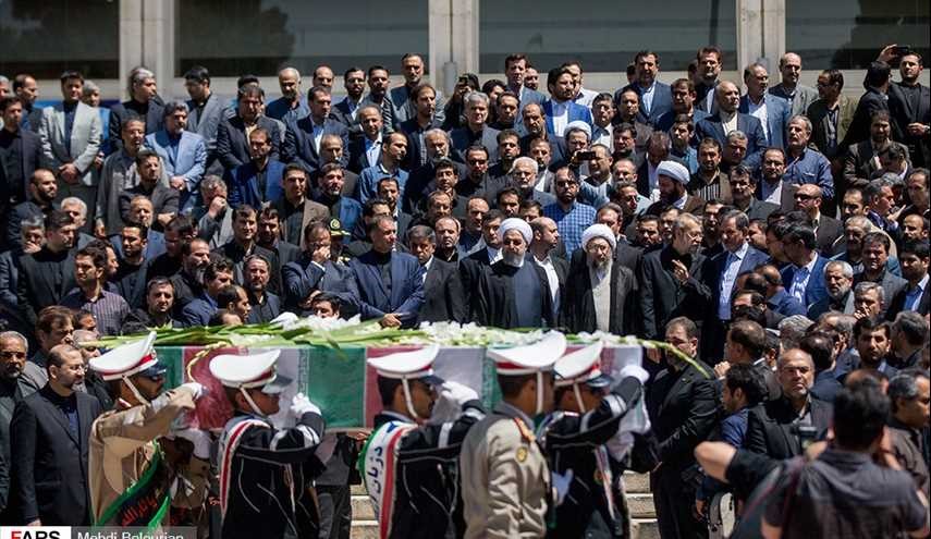 تشييع جثامين شهداء الهجمات الارهابية في طهران