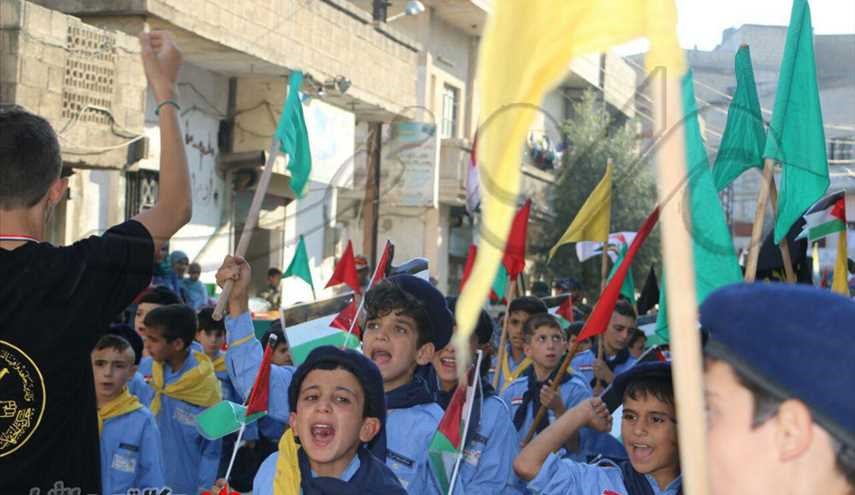 مشاهد من مسيرة يوم القدس في مدينة حمص السورية