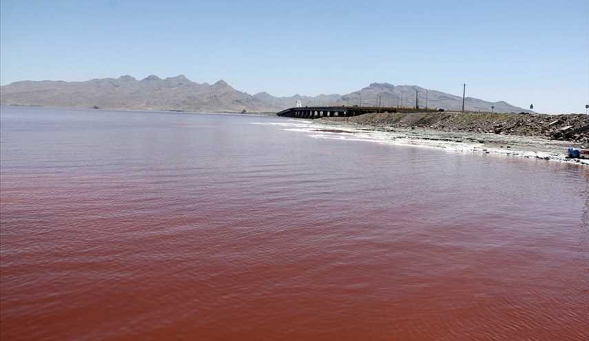 ثاني أكبر بحيرة مالحة في العالم تصبح حمراء