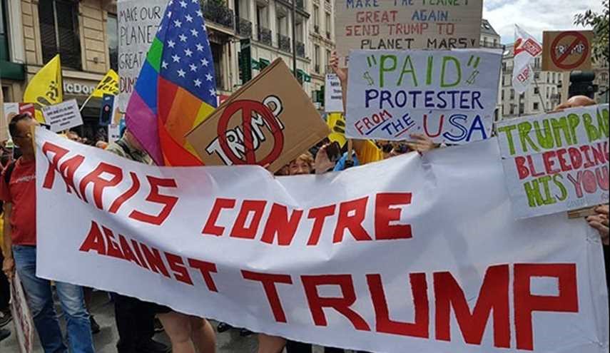 Protests Erupt in Paris as Donald Trump Attends Bastille Day Rally