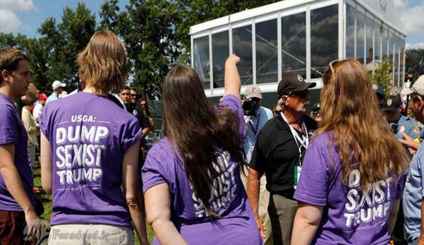 المعارضة تلاحق  ترامب و تواصل احتجاجاتها في ملعب الغولف