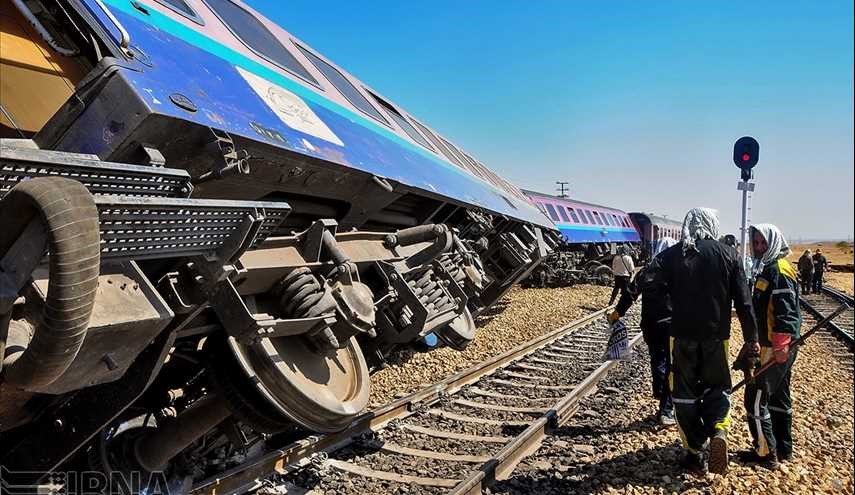 Ahwaz-Mashad train derails with no casualties on July 23, 2017.