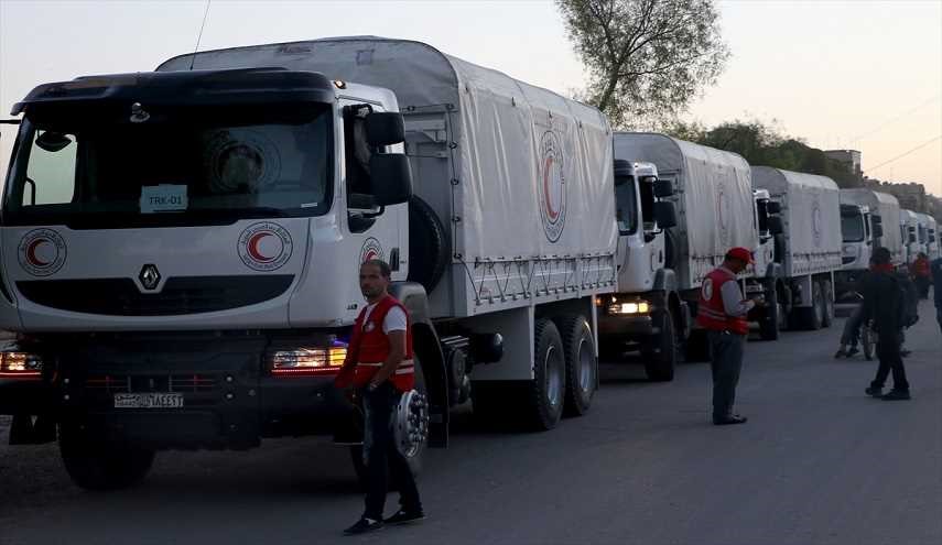 وصول 5 شاحنات مساعدات طبية اممية الى الغوطة الشرقية