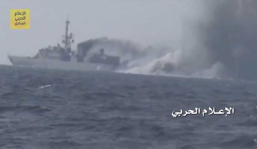 البحرية اليمنية تعلن استهداف بارجة امارتية قبالة سواحل المخاء