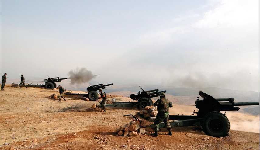 الجيش اللبناني يقصف بكثافة مواقع 