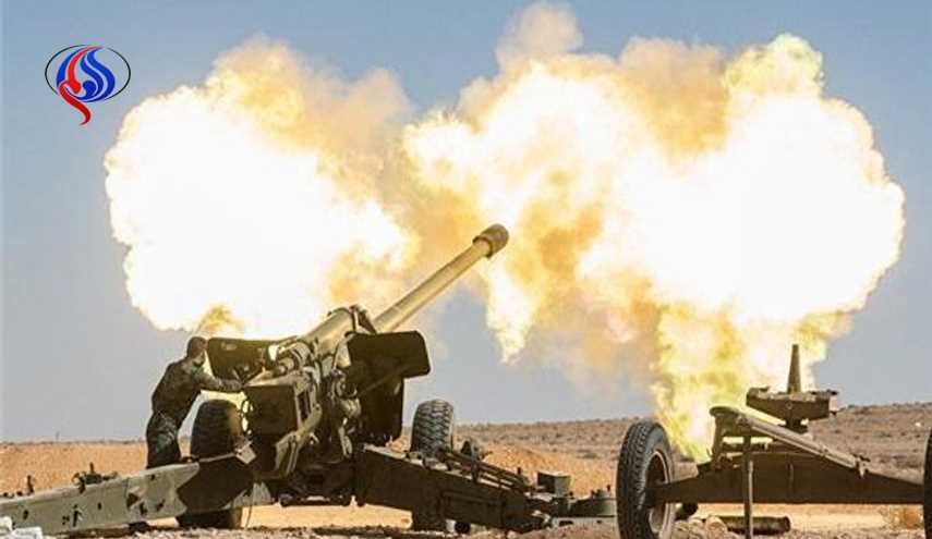 قصف مدفعي يمني يستهدف مرتزقة العدوان بالجوف