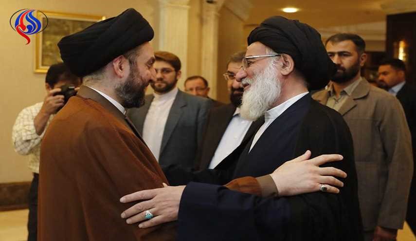 الحكيم يبحث العلاقات العراقية الإيرانية مع آية الله شاهرودي