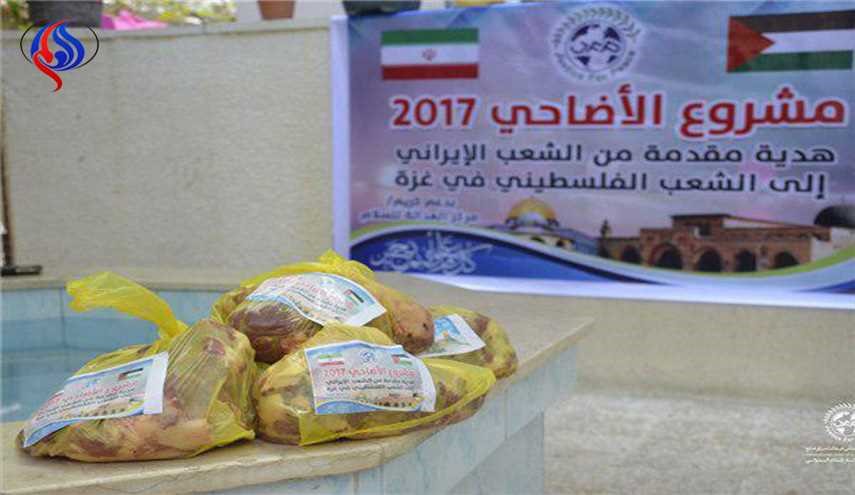 توزيع طرود من اللحوم على أسر الشهداء ومشردي الحرب جراء حصار غزة واليمن