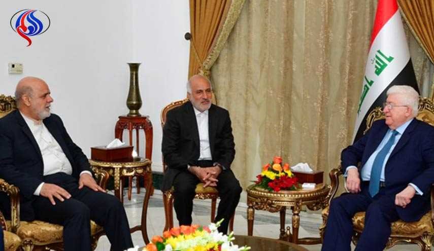معصوم يستقبل سفير إيران ببغداد ويؤكد على أهمية فتح آفاق أوسع للتعاون