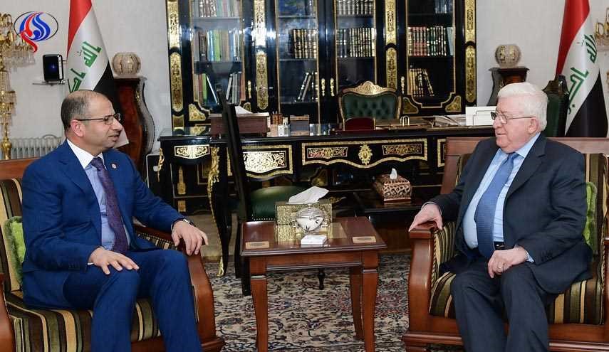 الرئيس العراقي يبحث استفتاء كردستان مع رئيس البرلمان سليم الجبوري