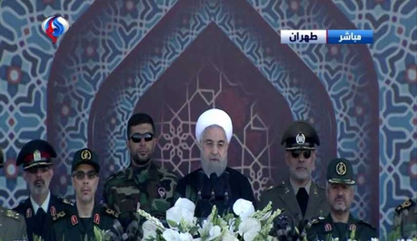 الرئيس روحاني: سنواصل تعزيز قدراتنا الدفاعية ولن نستأذن أحدا
