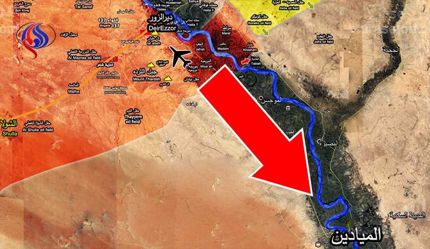 بالخريطة: الجيش يتحضر لاطلاق معركة الميادين في دير الزور