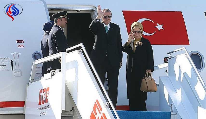 أردوغان يتوجه الى طهران لبدء زيارة رسمية