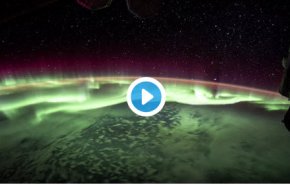 شفق قطبی از فضا چه شکلی است؟ 