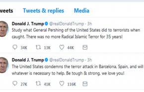 توییت جنجالی ترامپ در واکنش به حادثه بارسلون