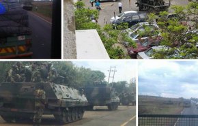 کودتا در زیمبابوه؛ خودروهای ارتش جاده های اصلی منتهی به پایتخت را مسدود کردند
