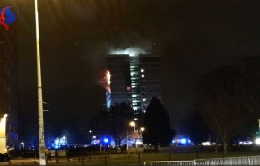 حريق هائل فى مبنى من 15 طابقا بأيرلندا الشمالية