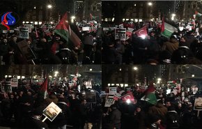 بالفيديو والصور.. مظاهرات امام سفارة اميركا في لندن