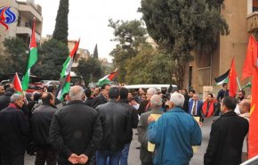 اعتصام أمام مكتب الأمم المتحدة بدمشق احتجاجاً على قرار ترامب حول القدس
