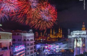 تصاویر/ بیروت در شب سال نو میلادی