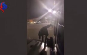 فيديو : راكب يفتح باب الطوارئ محاولاً الخروج من الطائرة!