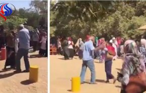 بالفيديو.. رئيس جامعة سودانية يضرب طالبتين‎!
