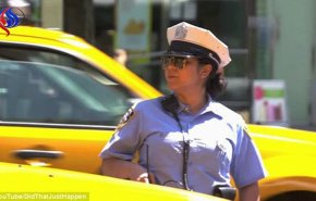 برخورد جالب پلیس زن با راننده گستـاخ! + تصاویر 