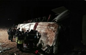 واژگونی مرگبار اتوبوس در جاده طبس - فردوس