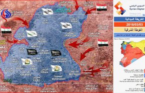 بالخريطة.. خلال ايام، الجيش السوري يكتسح الغوطة