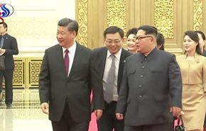شاهد.. أول فيديو لزيارة زعيم كوريا الشمالية إلى بكين