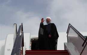 روحانی باکو را به مقصد تهران ترک کرد